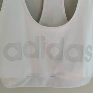 Adidas Climalite Racerback White Sports Bra Medium NWOT